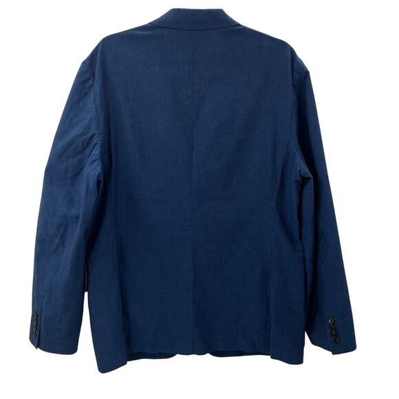 J Crew Men’s 44R Ludlow Slim Fit Unstructured Suit Jacket Cotton Linen Navy Blue - Picture 10 of 10
